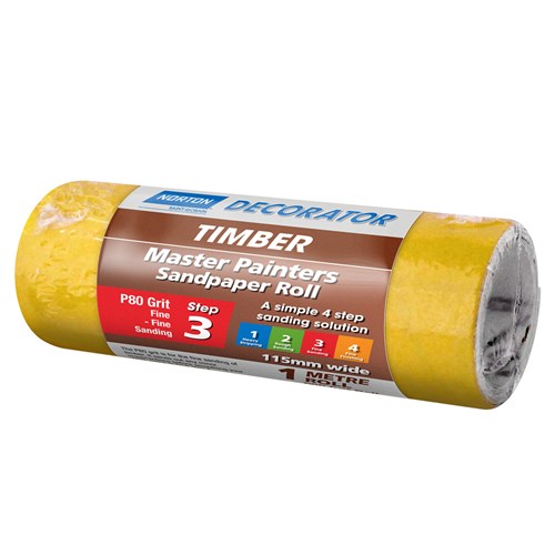 Norton Timber Sanding Roll 115mm x 1m (80 grit)